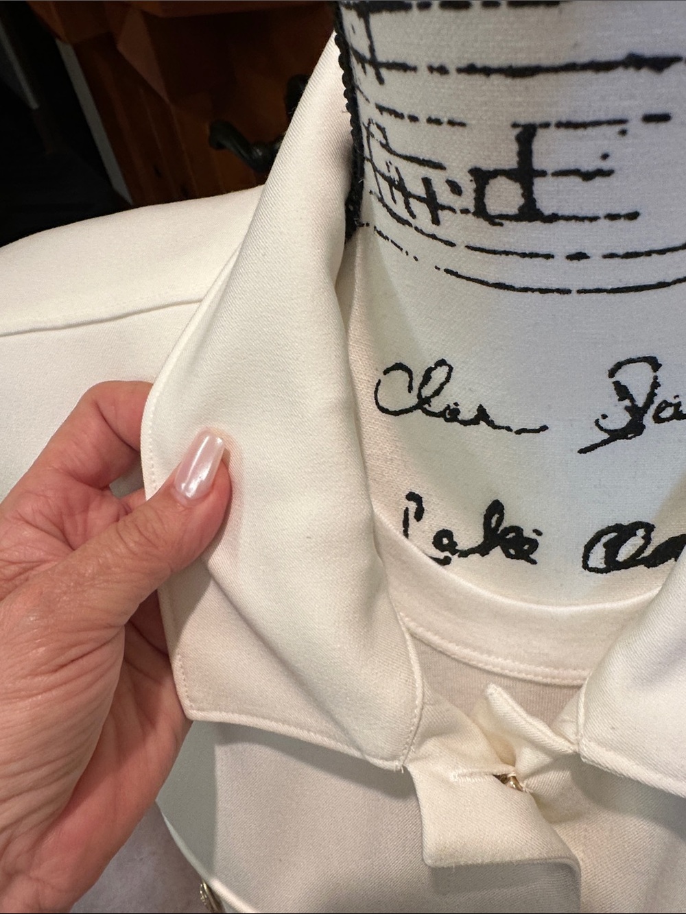 L'AGENCE Kumi Ivory Crop Jacket with Gold Buttons - Picture 7 of 7